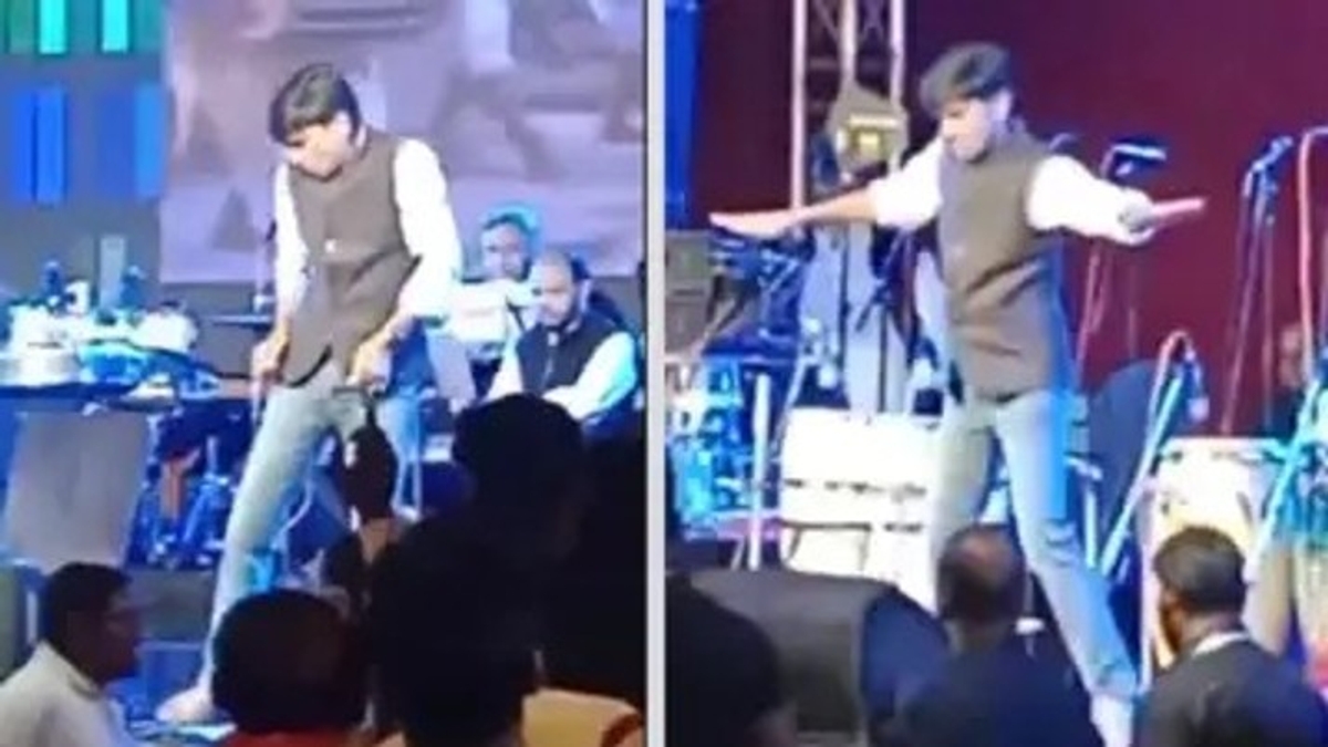 Maharashtra BJP MLA Prashant Bamb criticized for 'Khaike paan Banaras wala' dance amid crop losses (WATCH) snt