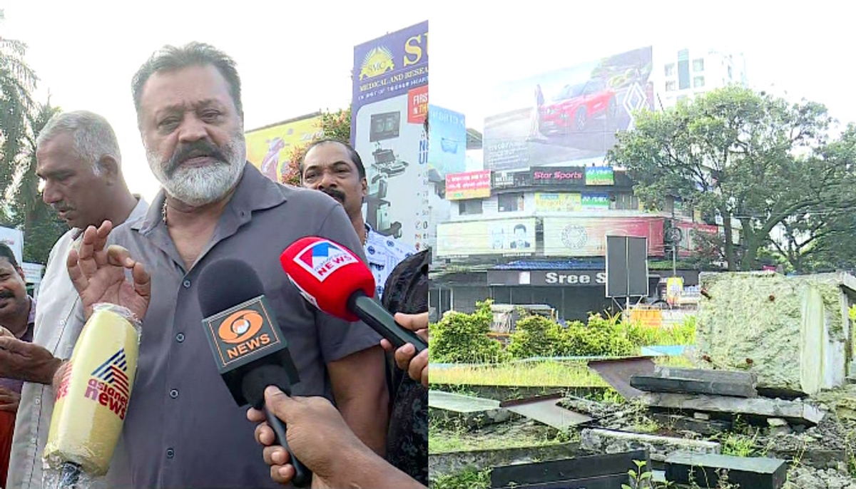 suresh gopi assures reconstruction of Sakthan statue