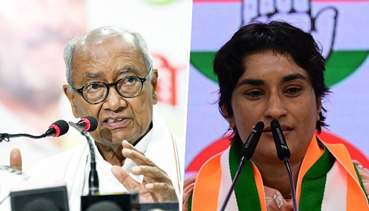 Digvijay Singh's faux pas: Congress leader faces backlash for calling Vinesh Phogat as 'Vinita' (WATCH) snt