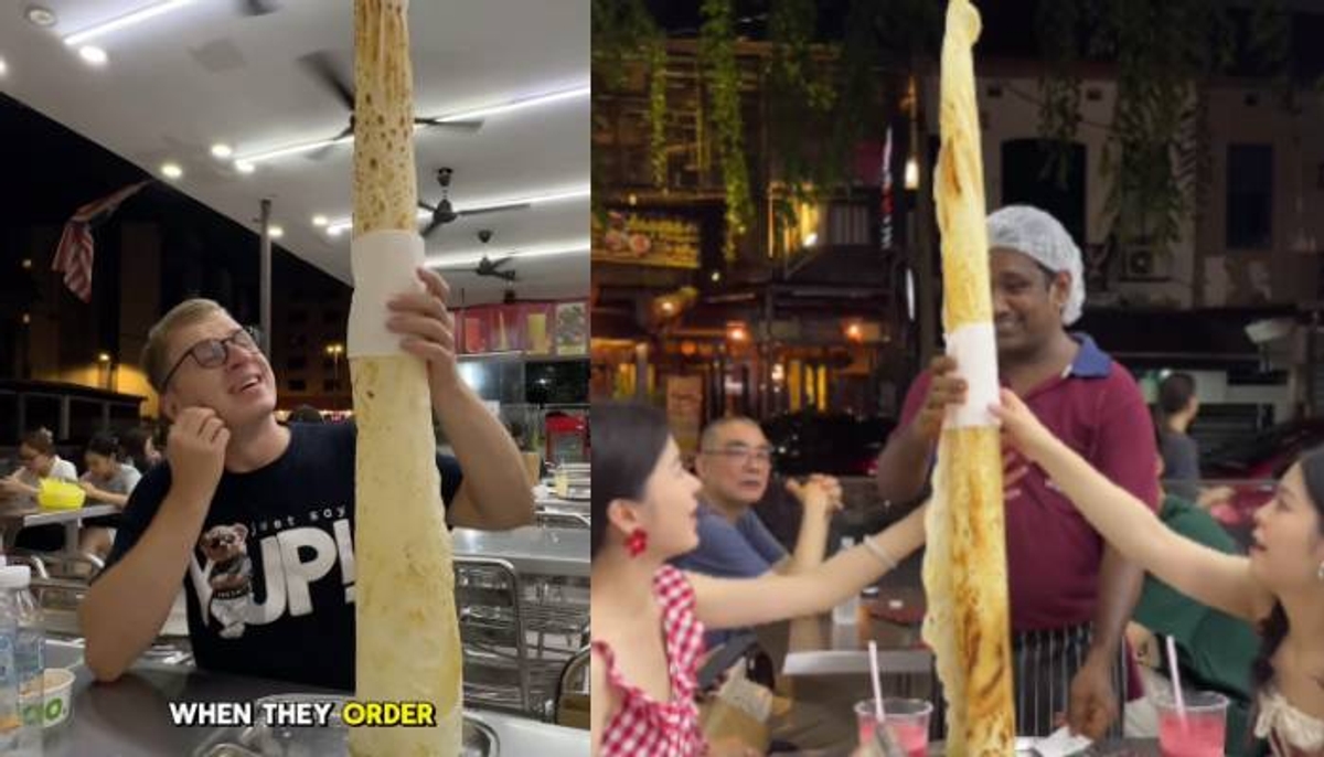 long dosa serves in Malaysian restaurant video 