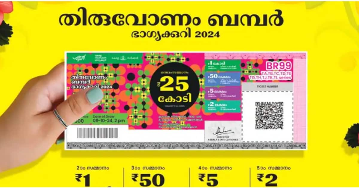 Onam Bumper 2024 lottery 37 lakh tickets sold; Palakkad leads sales