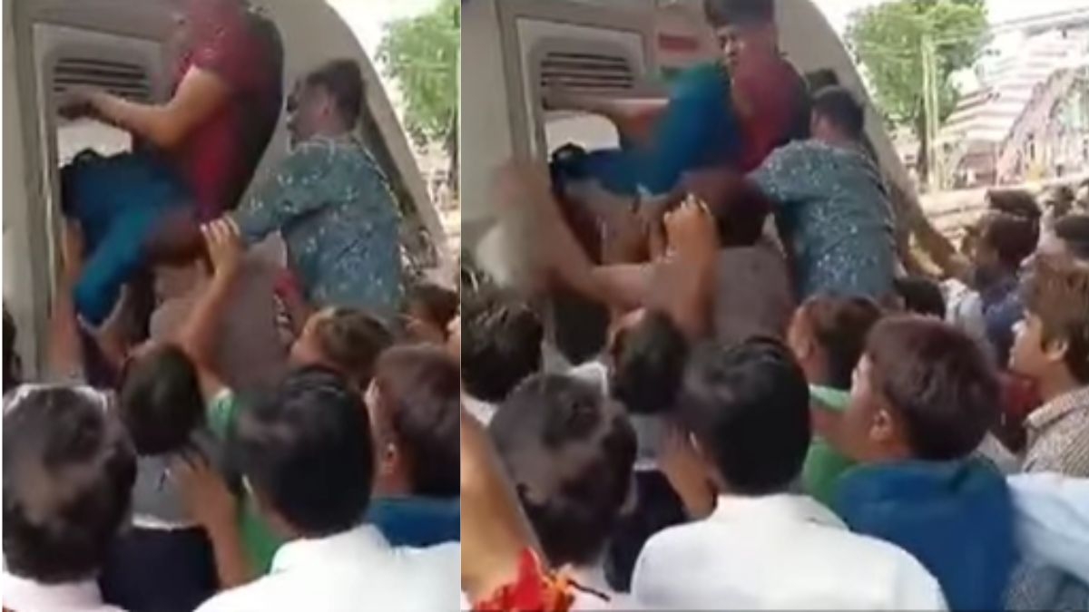 Viral video of Kota and Agra Railway staff fight over Vande Bharat Express train operations