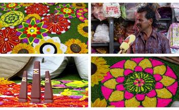 instant pookkalam ready for onam market trivandrum