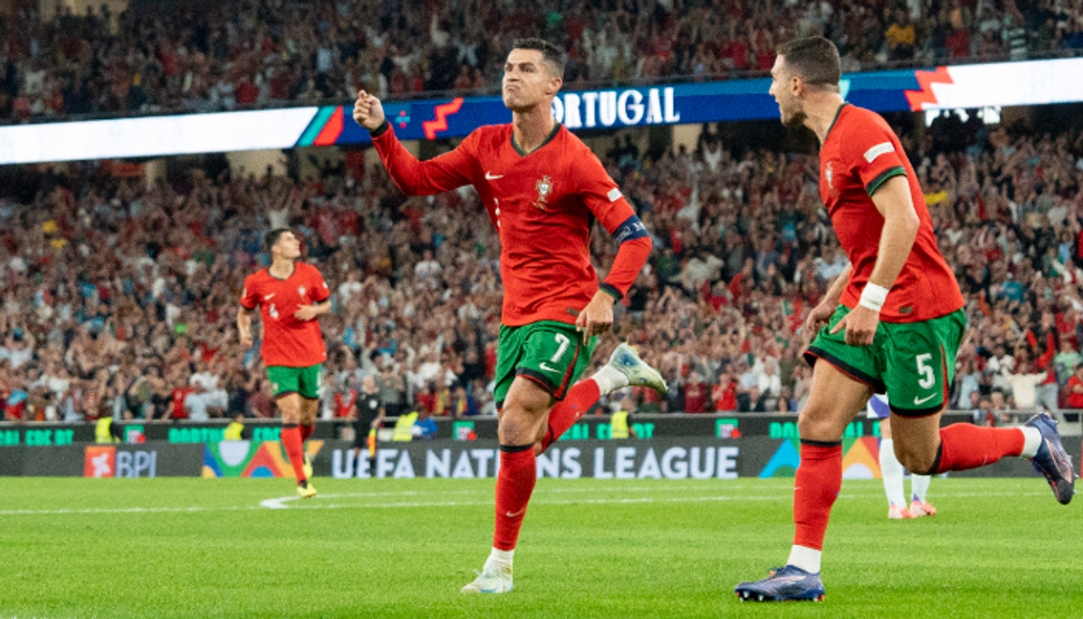 football UEFA Nations League 2024-25: Cristiano Ronaldo's 901st career goal powers Portugal to 2-1 win against Scotland scr