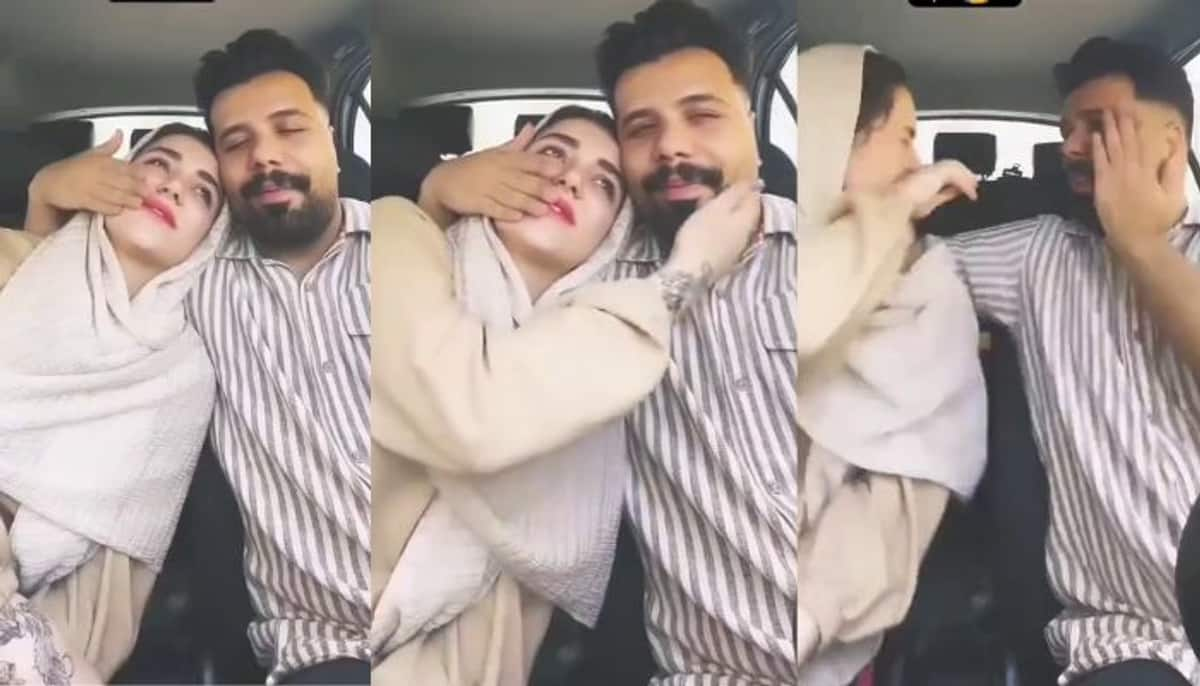 husband and wife fight each others in car watch viral video mrq