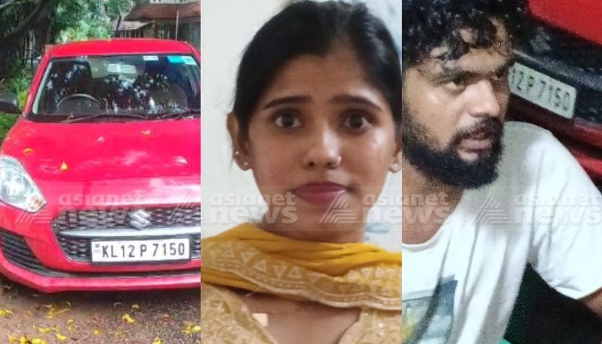 Young woman and man arrested in Nadapuram with huge amount of MDMA drugs while police raided the car