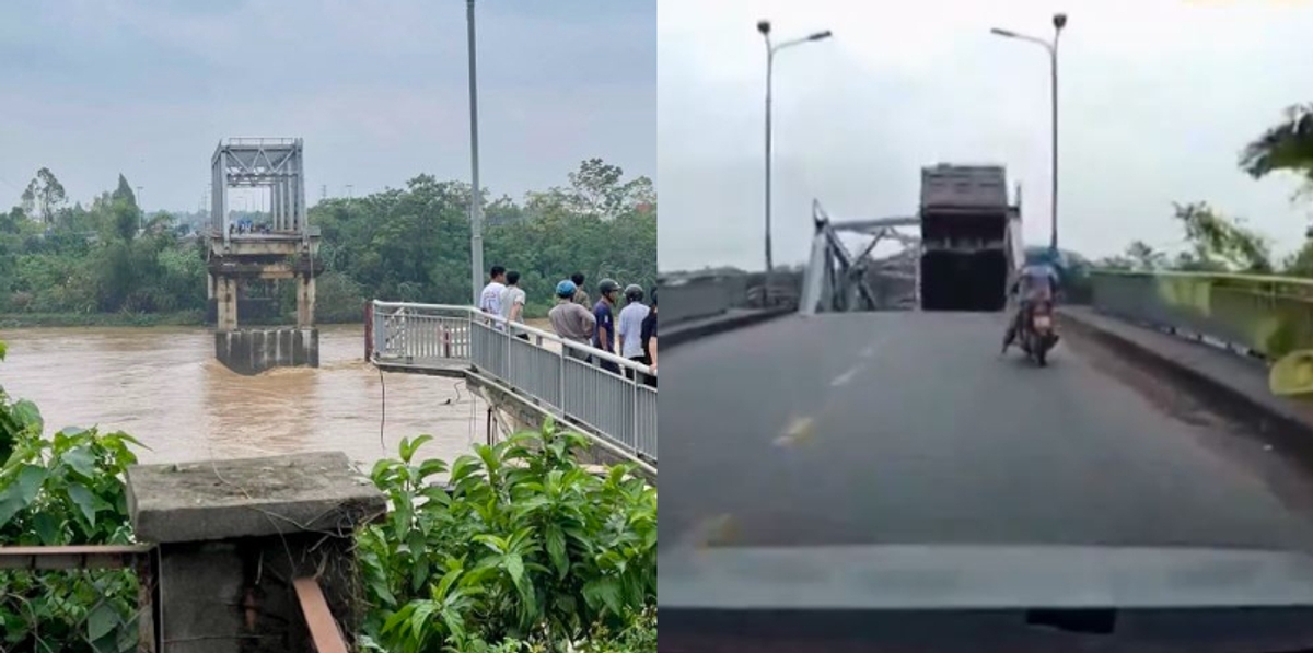 Dashcam footage captured the moment an entire bridge disappeared from view in Vietnam following Typhoon Yagi 