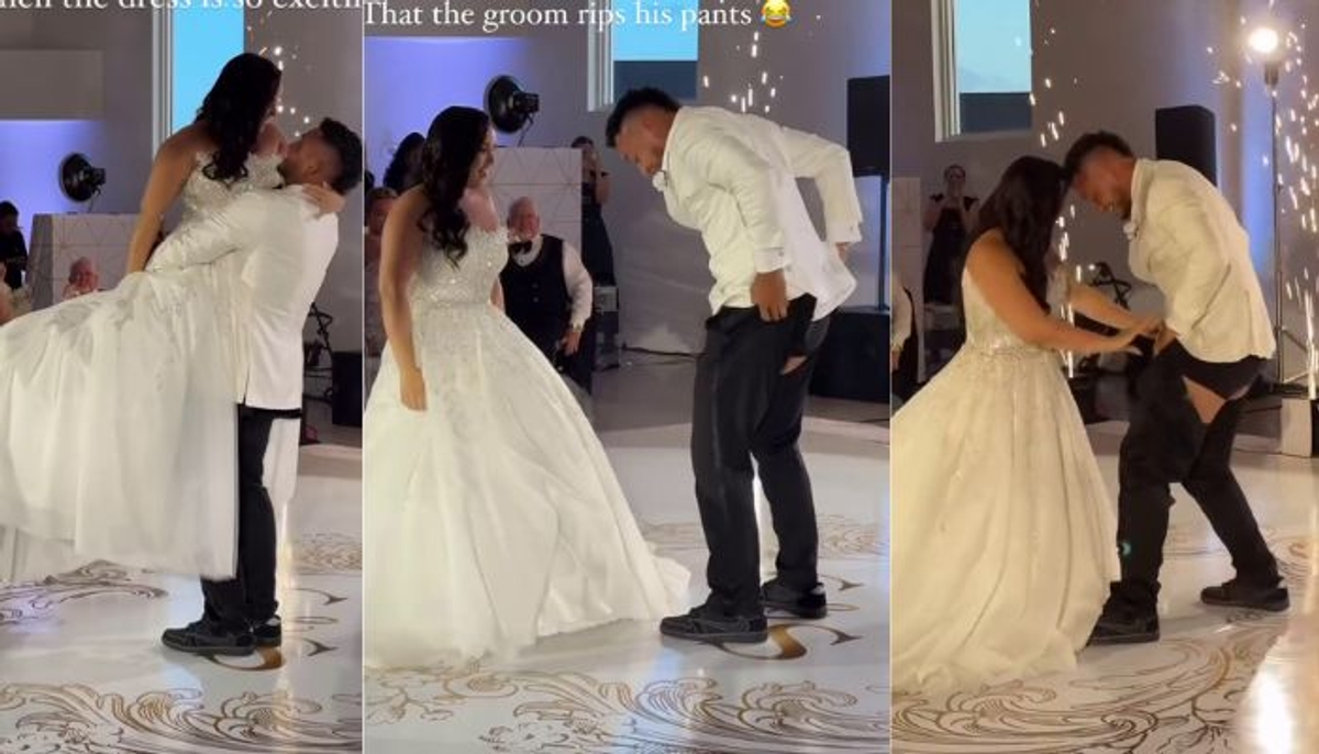 Groom pant open when lifting bride watch video mrq