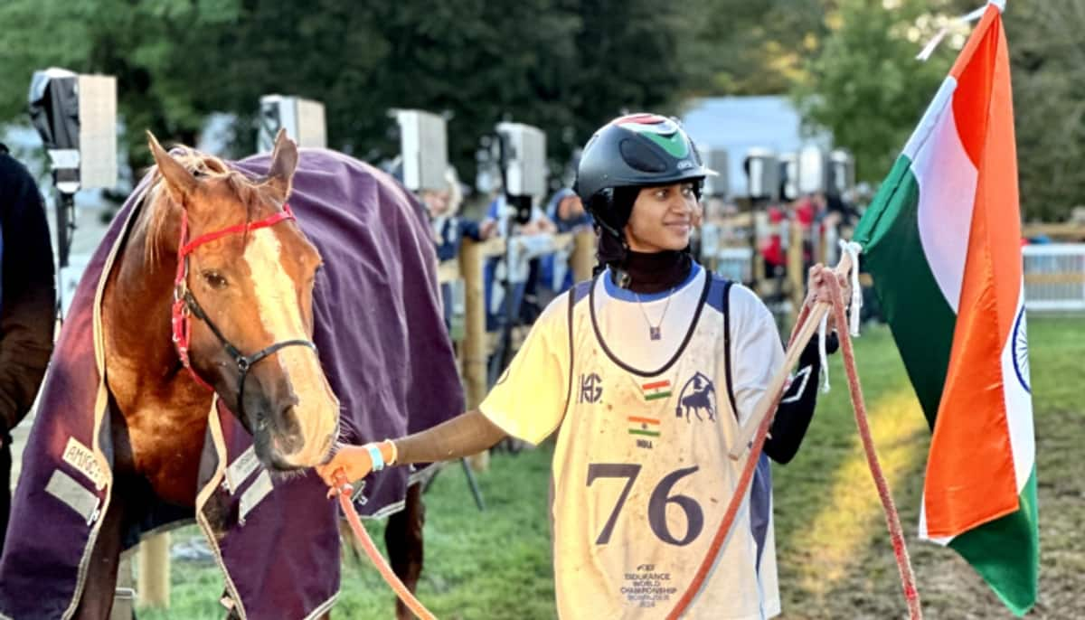 Kerala Girl Nida Anjum Chelat sets equestrian world record in Endurance World Championship