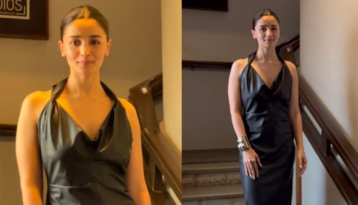 VIDEO Alia Bhatt looks SEXY in black halter-neck leather dress- watch  RBA