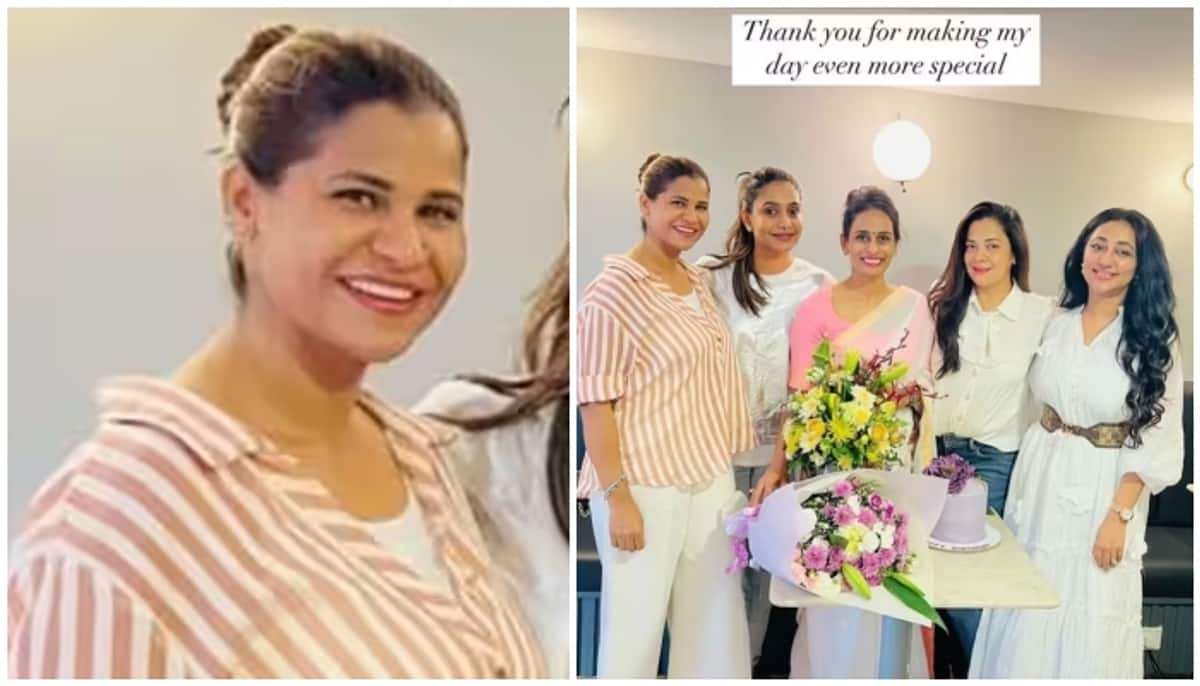 cm siddaramaiah daughter in law Smitha Rakesh attends friend birthday party with vijayalakshmi darshan gow