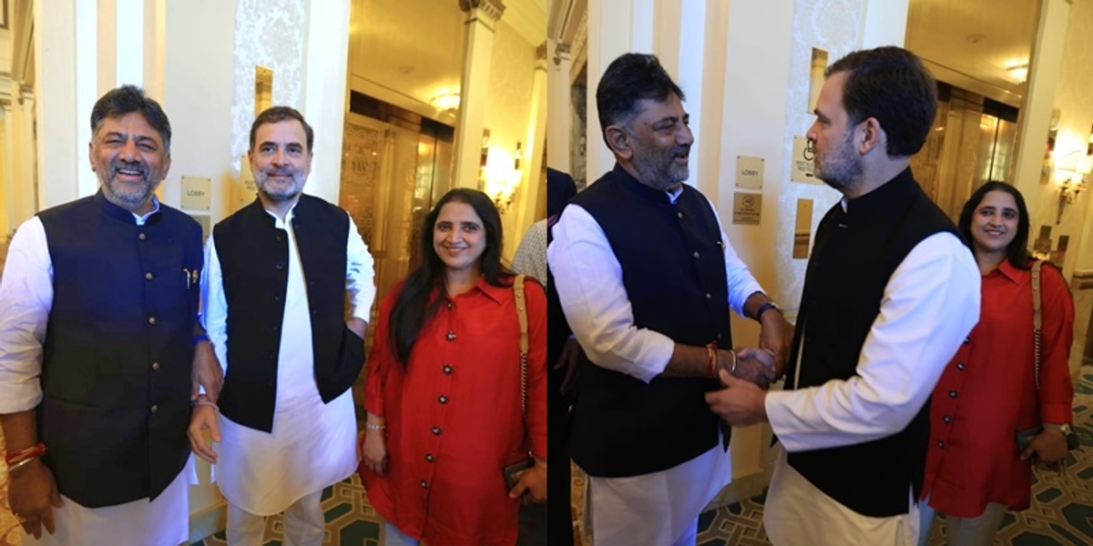 DK Shivakumar met Rahul Gandhi in USA America amid the CM chair fight san