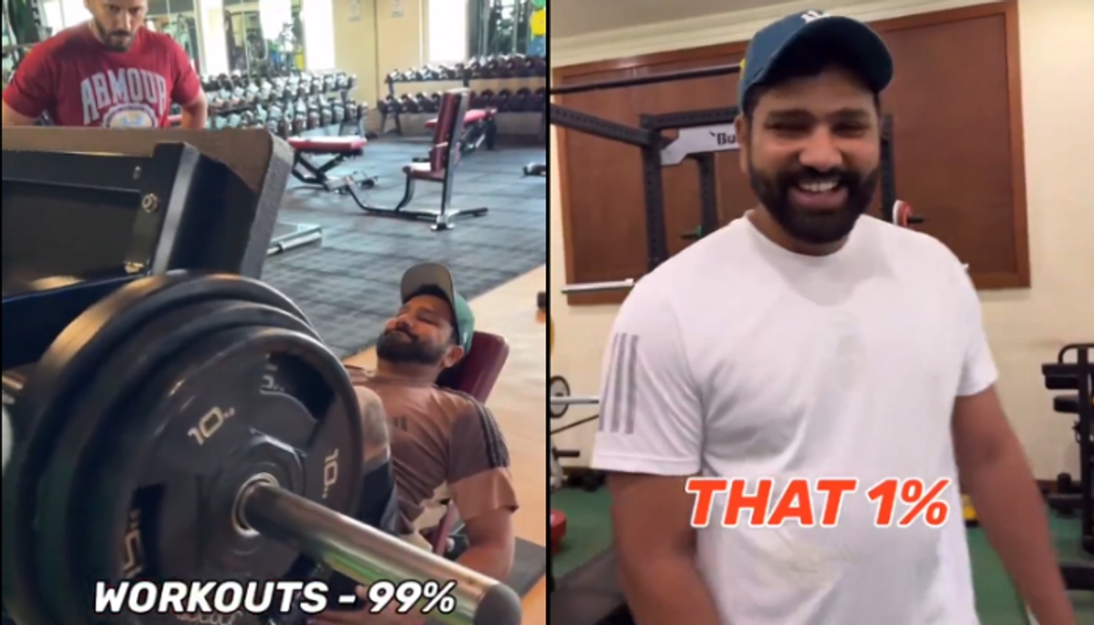 cricket Rohit Sharma's '1% 'fun and '99% workouts' video goes viral (WATCH) scr