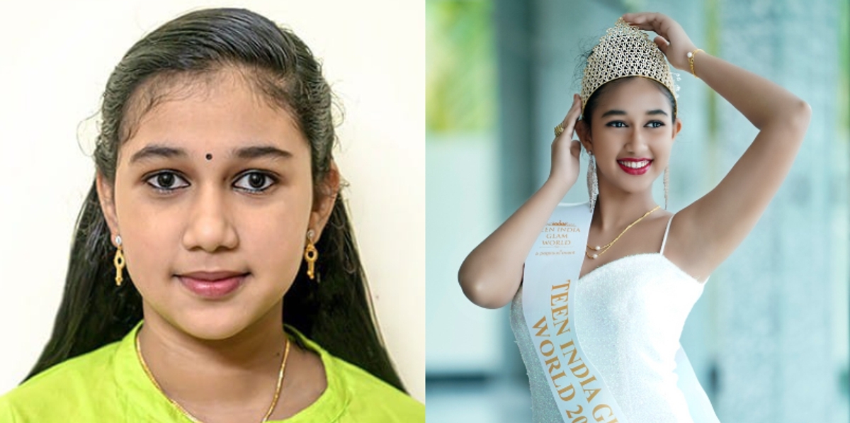 10th grader from St Teresa s a native of Mulukkad has won Teen India Glam World s first beauty pageant title 