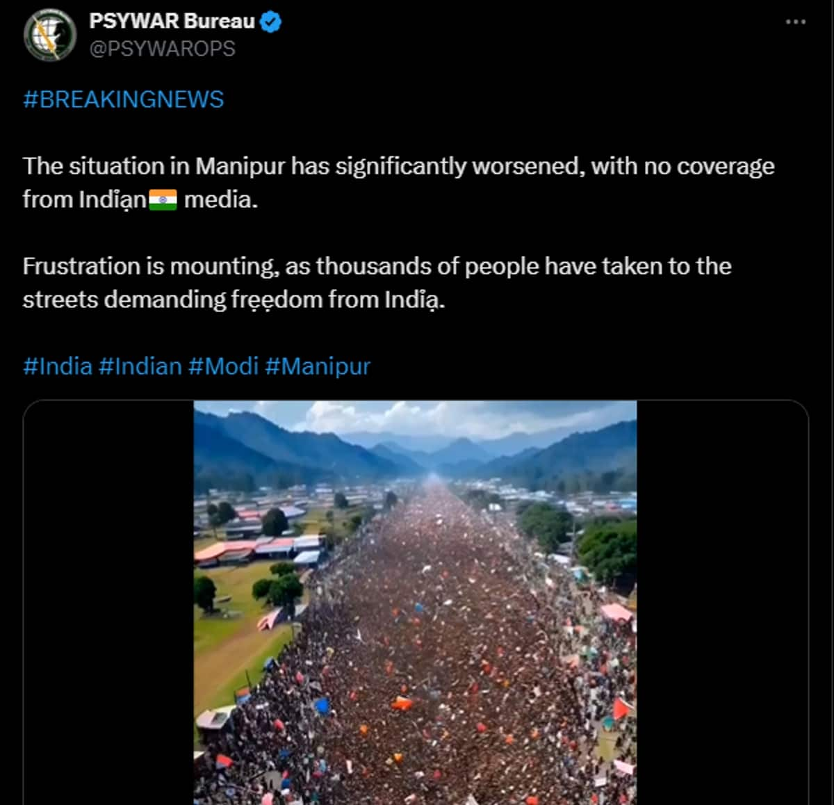 Fact Check Images of Manipur Protests are Ai generated