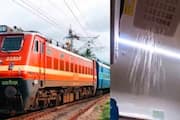 Waterfall for Train passengers congress take class to railway minister after water leakage in roof of Jabalpur Nizamuddin train akb