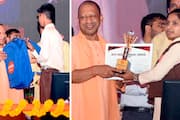 CM Yogi interacts with students at Atal Awasiya Vidyalaya in Lucknow AKP