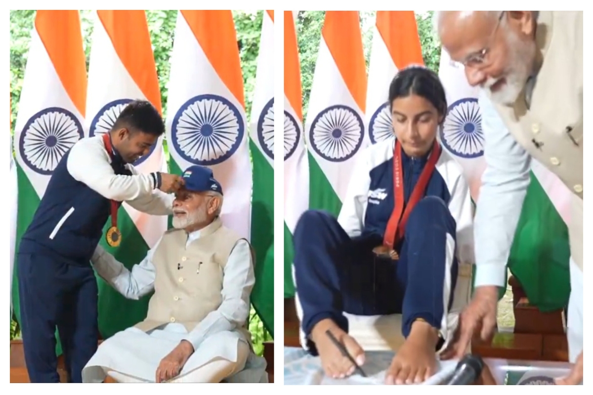 PM Modi Meets Indian Paralympic Heroes at His Residence vel