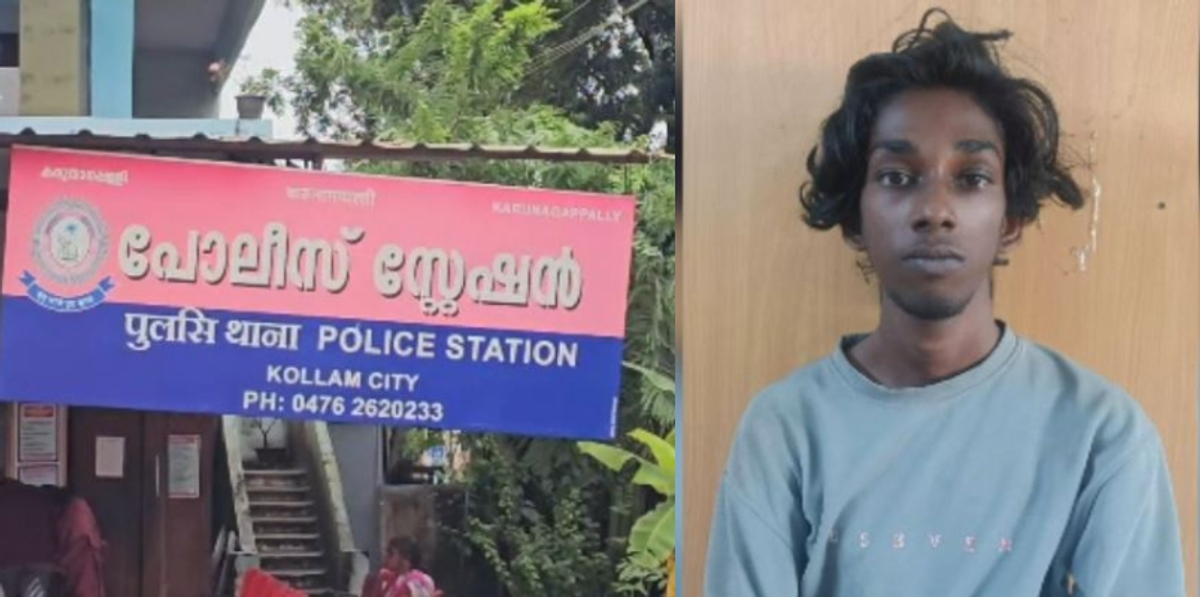 kollam native youth arrested for temple theft case