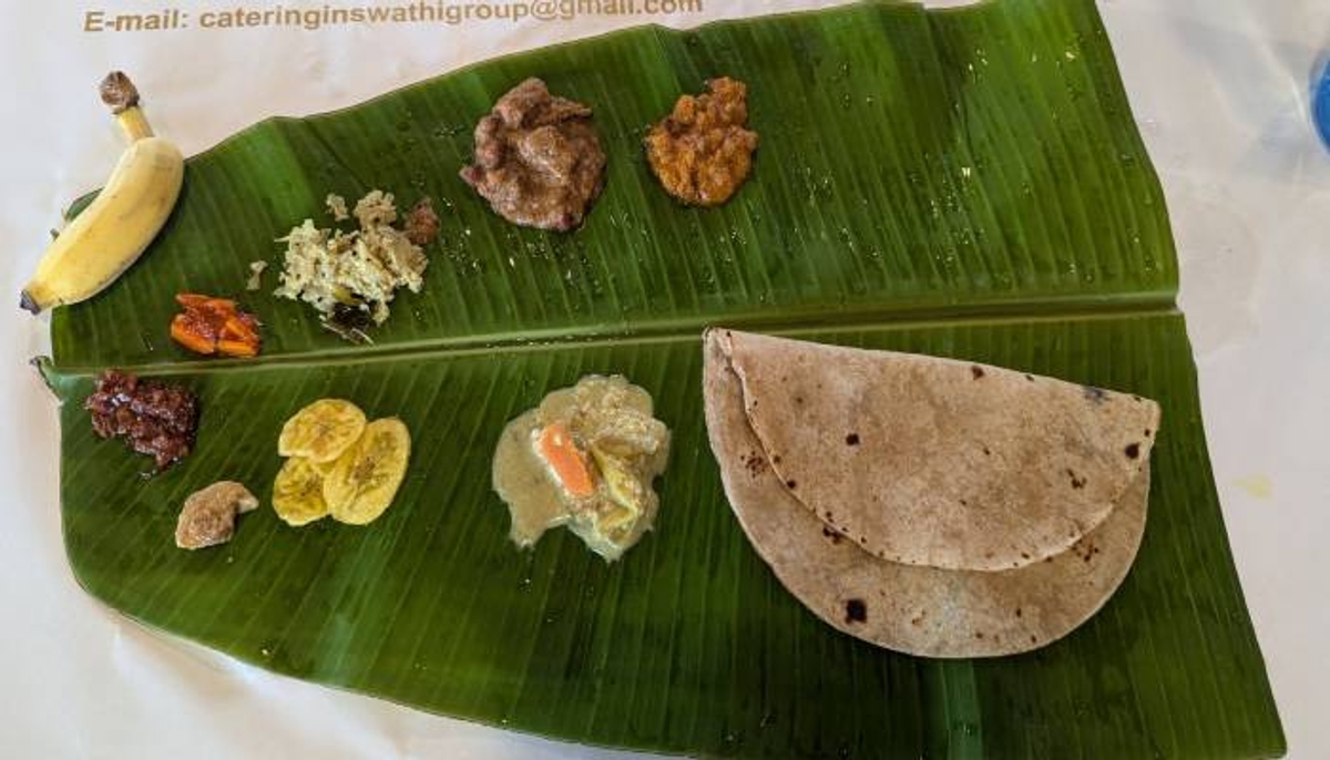 no rice only chapati ather office Onam Sadhya image viral 