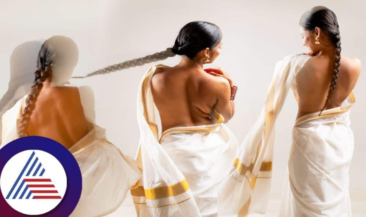 Actress Chaithra Achar shares backless saree photo pav