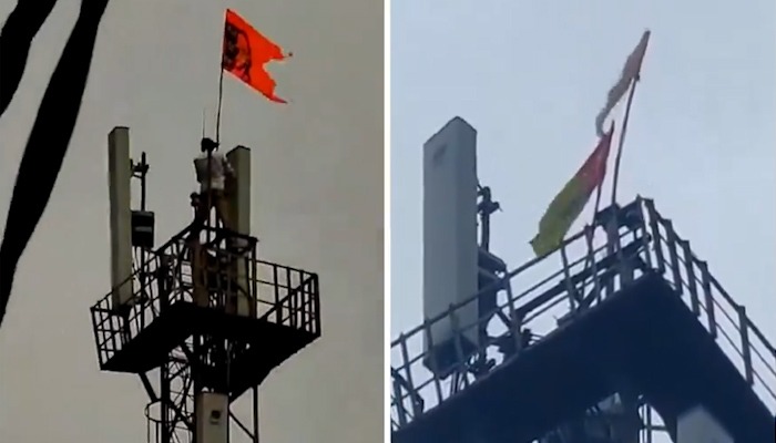 UP Outrage erupts in Badaun after Islamic flag allegedly hoisted on mobile tower, saffron flag torn (WATCH) snt