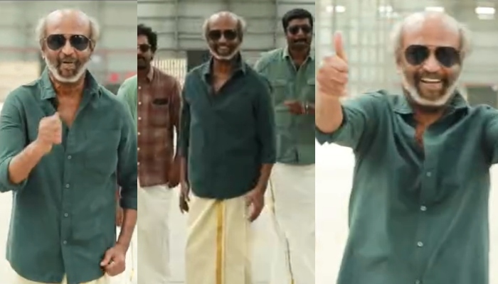 Superstar rajanikanth celebrating Onam style from the sets of Coolie, lokesh kanagaraj, vettaiyan song