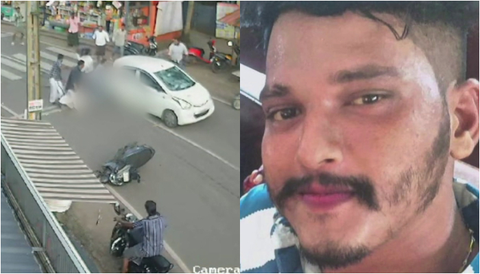 In Kollam Mainagapally, a scooter passenger died after being hit by a car; Absconding youth arrested