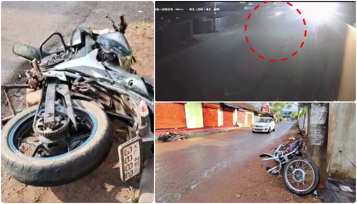 three people died in bike accident varkala kerala accident cctv video out