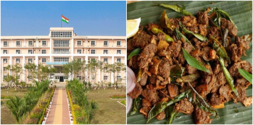 students expelled from Parala Maharaja Engineering College allegedly cooking beef inside the premises