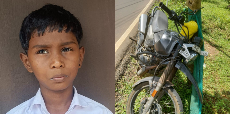 9 year old boy dies after being hit by a speeding bike Anan was hit by bike in the school premises