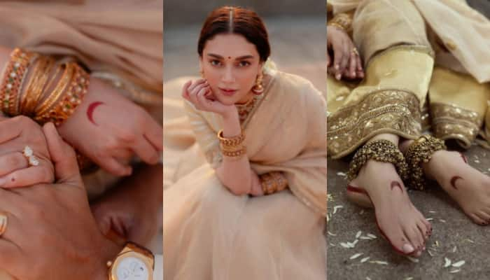 Aditi Rao Hydari wedding: Actress opts for crescent moon Alta design that has deep significance to Lord Shiva RKK