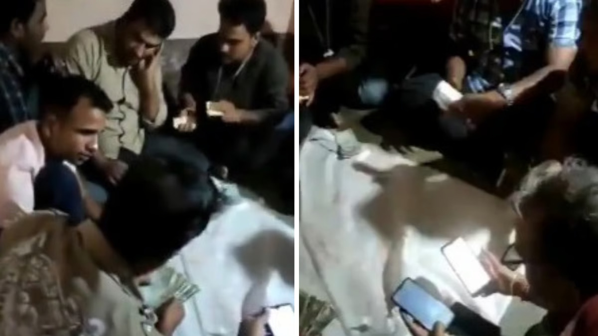 12 policemen found gambling in Madhya Pradesh's Tikamgarh; 6 suspended after video goes viral (WATCH) shk