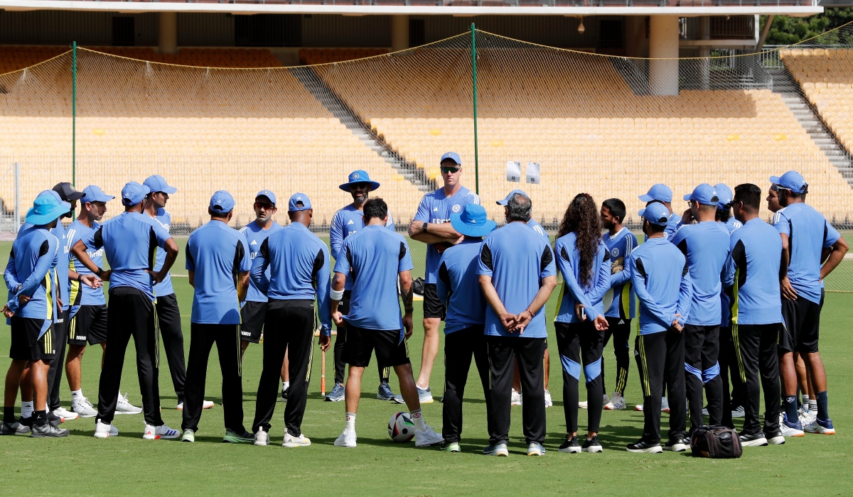 Team India under skipper Rohit attends 3rd training session in Chennai ahead  of Bangladesh Series kvn