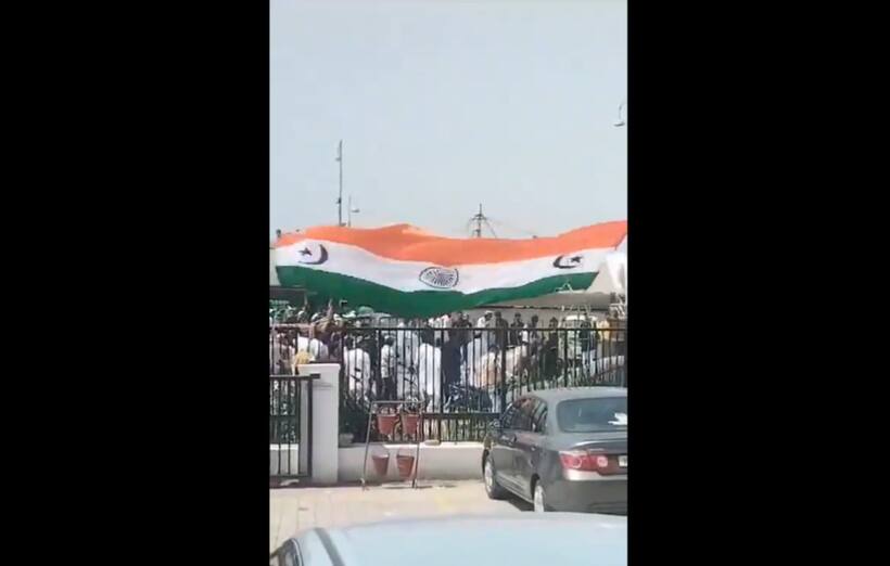 Distorted Tricolour waved at Eid Milad procession in Kota; row after moon & star replace Ashoka Chakra (WATCH)