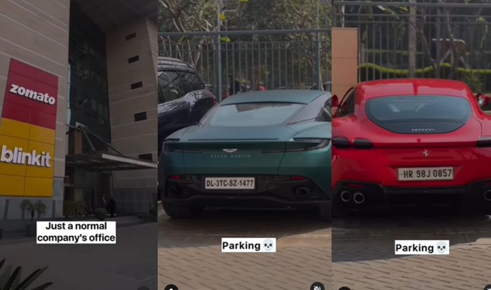 Luxury cars parked in front of zomato office netizens connect rs 6 platform fee ckm