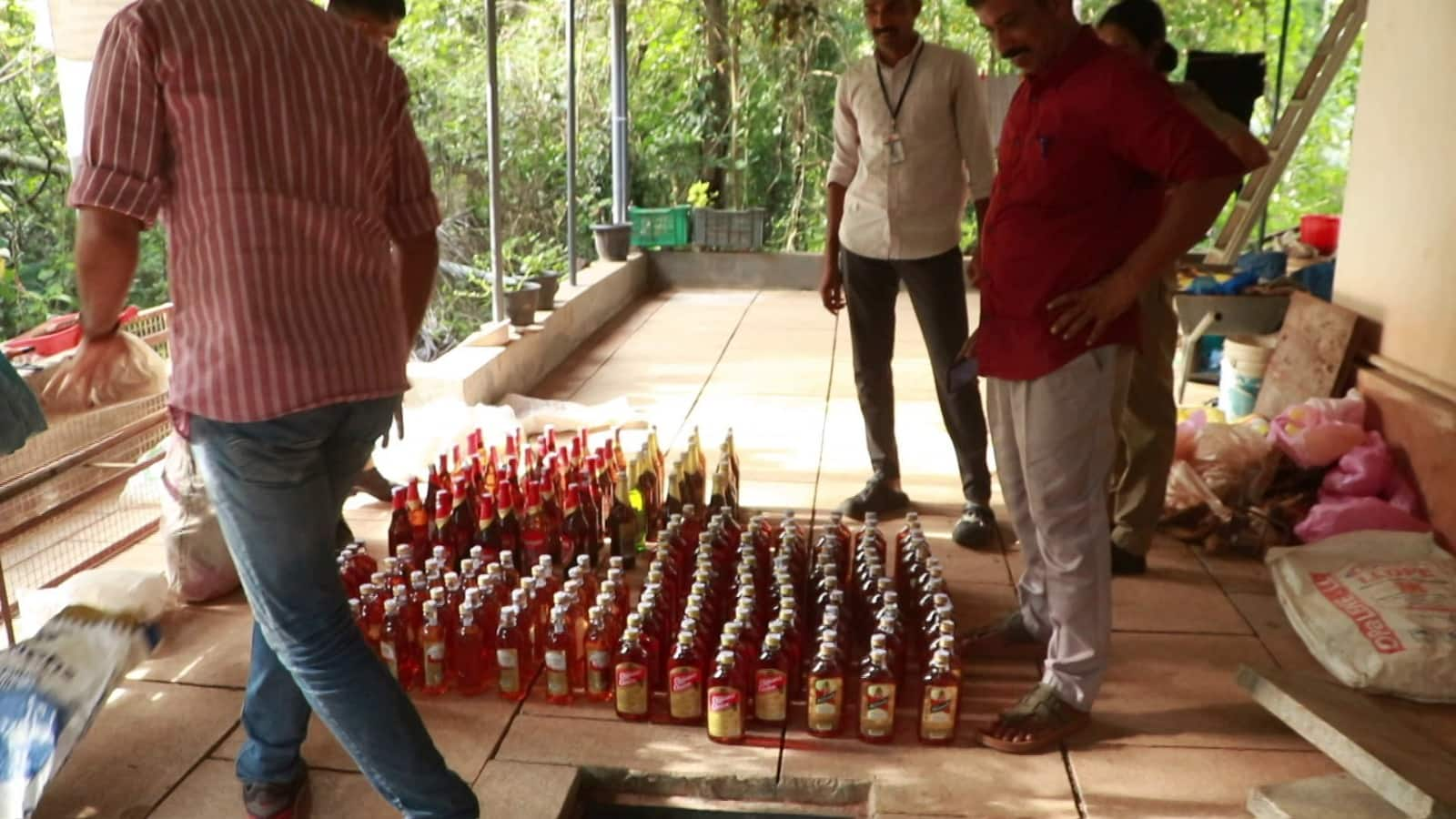 Suspicion found in tampered interlock special chamber 2m depth width liquor chamber probed in Kannur s backyard