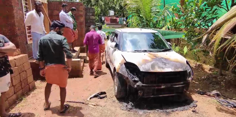 swift car parked in front of the house was set on fire  local youth is in custody