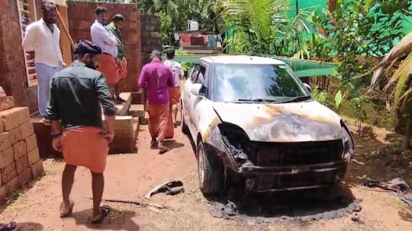 swift car parked in front of the house was set on fire  local youth is in custody