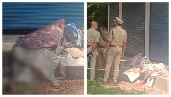 unidentified body was found roadside Vadakara with  cloth tied around its neck