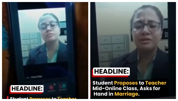 Social media says there is a generation difference on a viral video on student proposes marriage to teacher during online class 