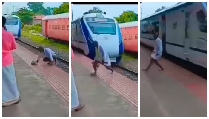 Video of an escape from the face of Vande Bharat goes viral 