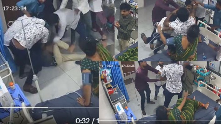 On Camera Doctor Brutally Beaten for Requesting Patients Family to Remove Slippers 