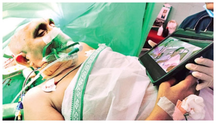 Video of patient watching Jr NTRs movie while undergoing brain surgery goes viral in social media 