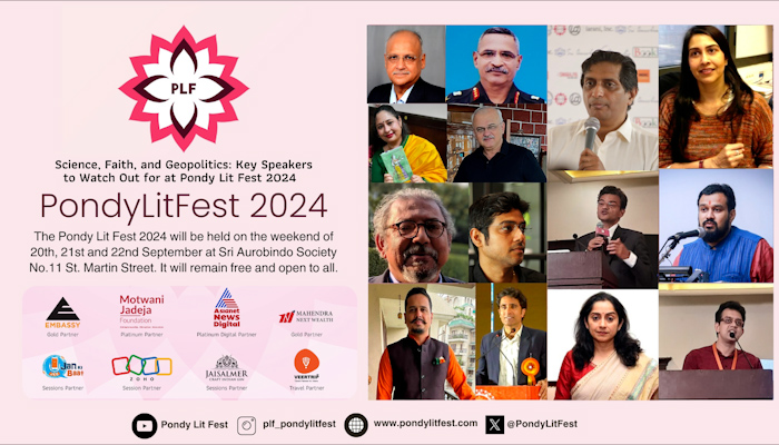 science to geopolitics Pondy Lit Fest 2024 wath out for Key Speakers ans