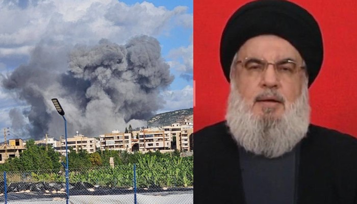 Israel launches strikes in Lebanon during Hezbollah chief's speech, Nasrallah dubs attacks 'war declaration' snt