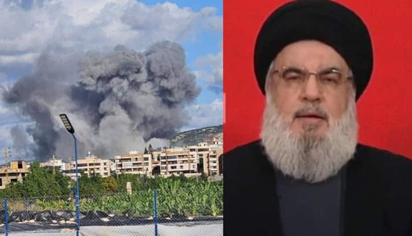 Israel launches strikes in Lebanon during Hezbollah chief's speech; Nasrallah dubs attacks 'war declaration'
