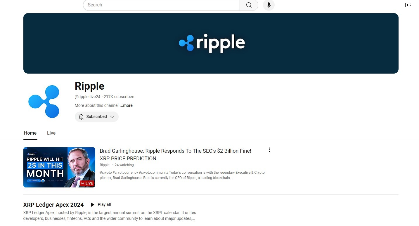 BREAKING: SC's YouTube channel hacked, shows videos promoting cryptocurrency XRP shk