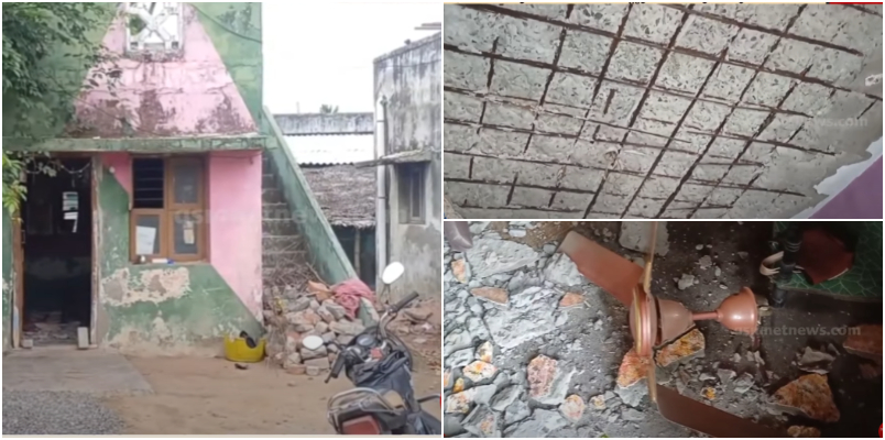 Roof collapse while sleeping two year old boy dies house built after 2004 tsunami in poor condition