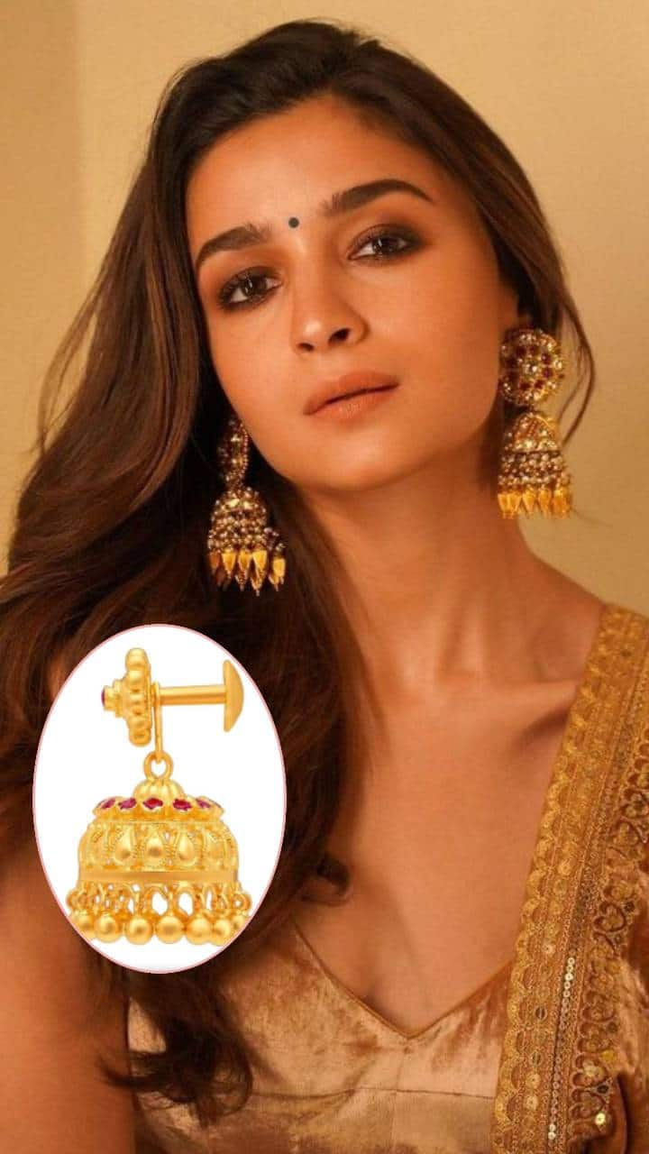 Gold Jhumka Tops 8 Designs: 2-in-1 earrings for women RBA